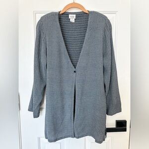 Eileen Fisher Textured Long V-Neck Women’s Cardigan - Size Medium